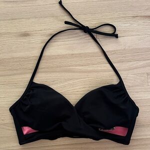 PINK by Victoria’s Secret Bikini Top with lace-up detail on back. size large